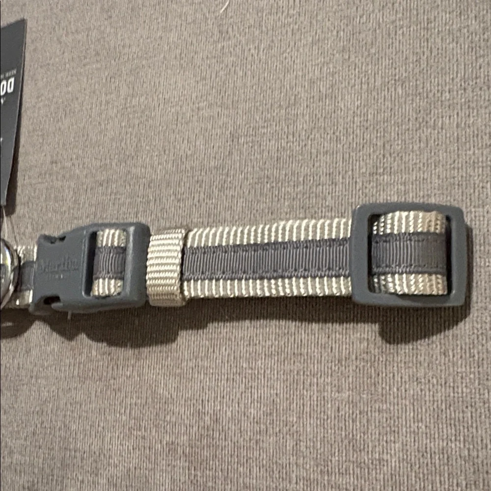NWT [Martha Stewart] Adjustable Nylon Dog Collar in Bowtie Tan, Multiple Sizes!